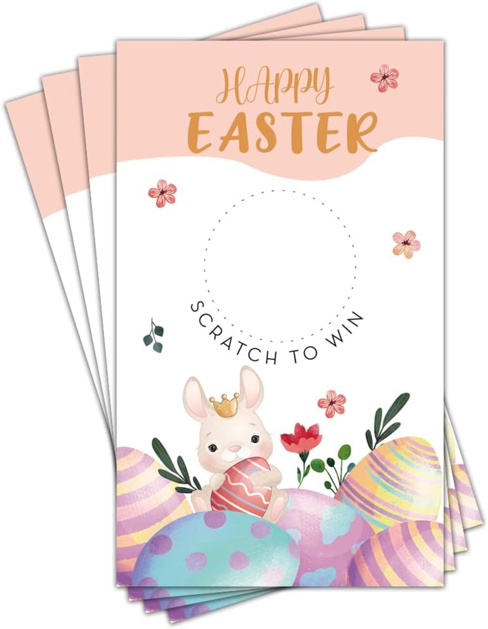 50 Pack Easter Scratch Off Game for Adult Party Events, Easter Game Card, Easter Lucky Cards, Easter Party Game
